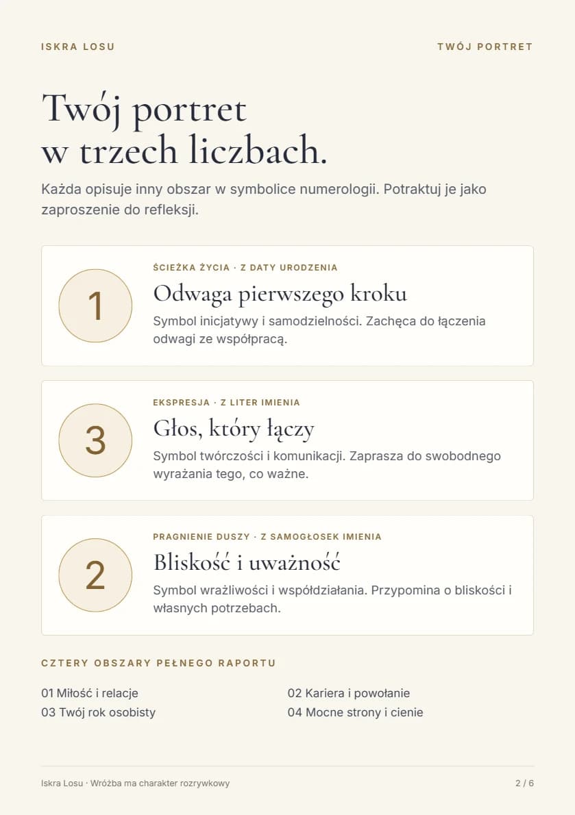Przykładowa strona: Raport na prezent